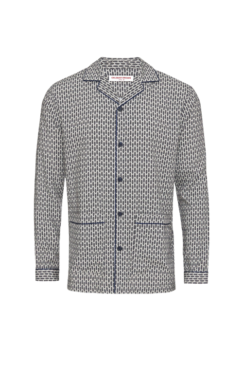 Printed Lyocell Shirt — Gray