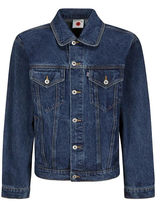 Running Dog-print denim jacket - Blue