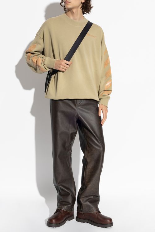 Leather Trousers, Men's, Brown