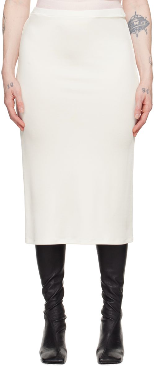 TOVE White Flor Midi Skirt