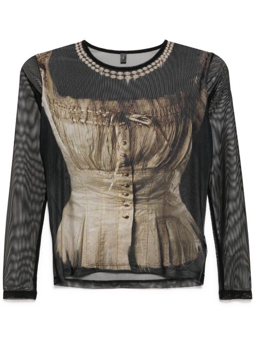 Graphic-print top - Black