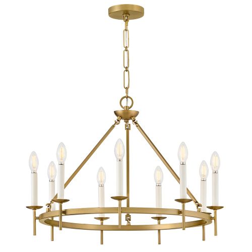 Lacquered Brass LED Chandelier from the Copley Collection