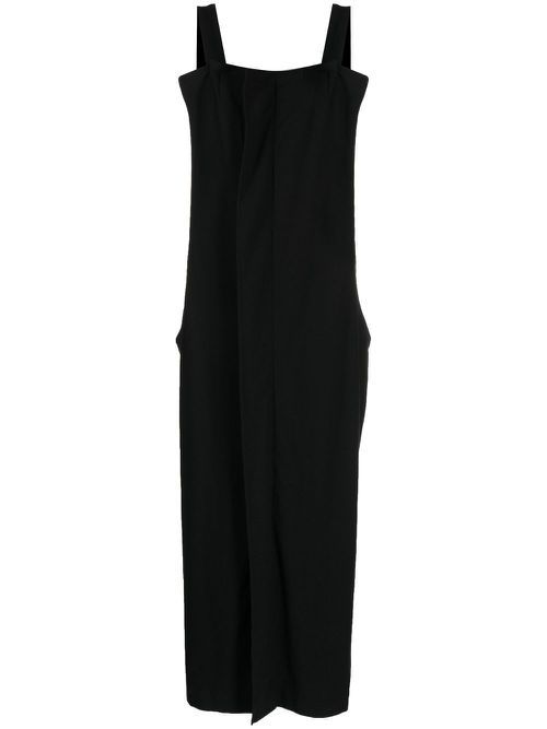 Maxi pinafore dress - Black