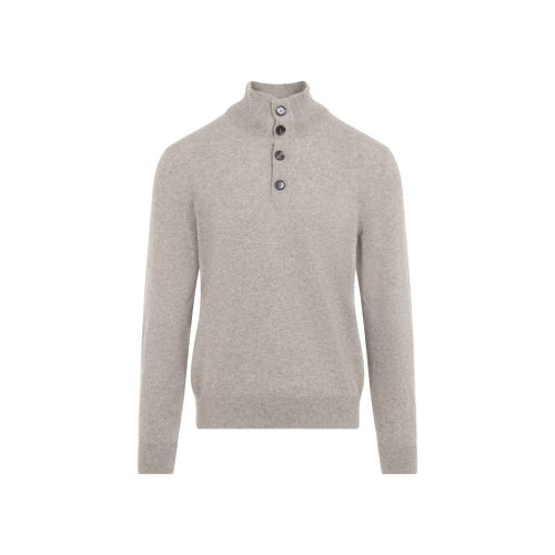 Beige Mock Collar Sweater