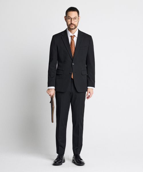 Tech-Poly Four-Way Stretch Essential Suit Jacket Black _SSJUZ01SSB