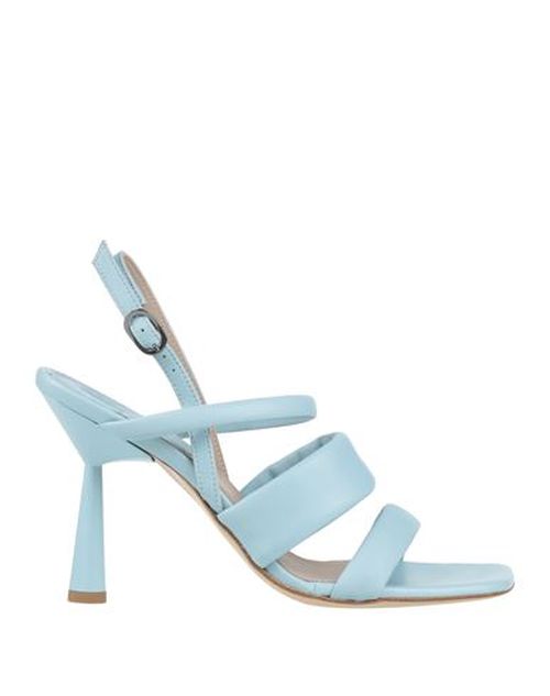Woman Sandals Sky blue Size 8 Leather