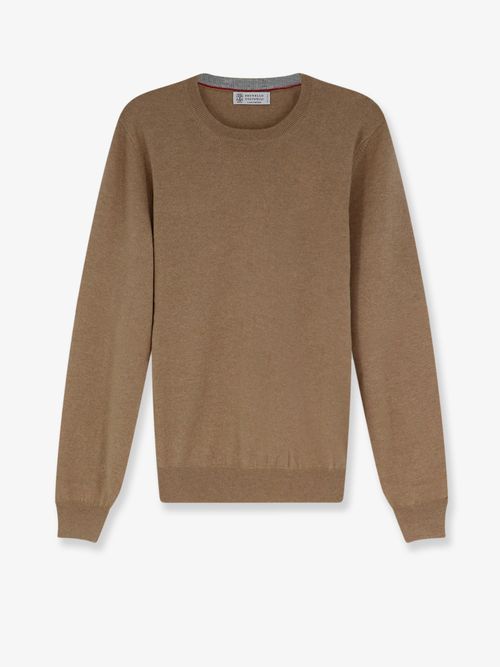 100% Cashmere Crew Neck Sweater — Beige