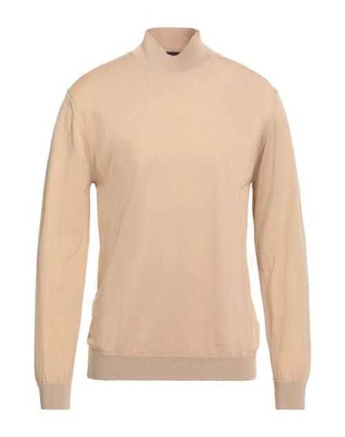 Daniele Fiesoli Man Turtleneck Apricot Size XL Merino Wool
