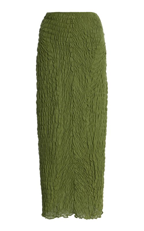 Wendy Shirred Cotton Maxi Skirt