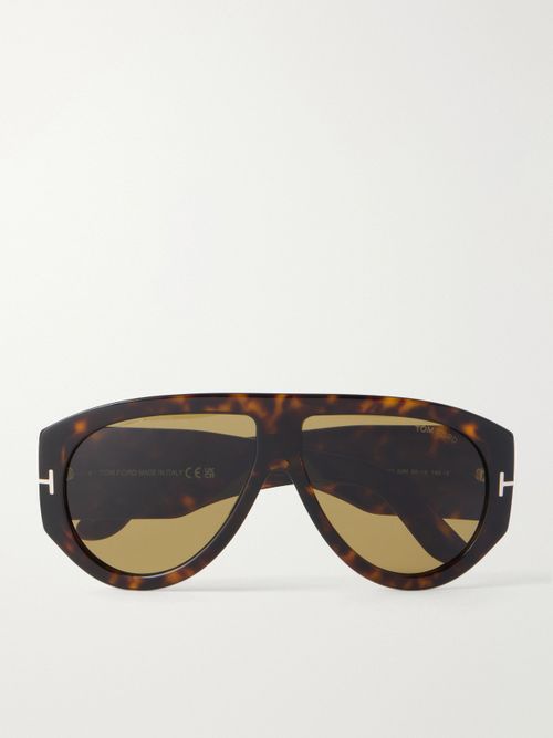 Bronson D-frame Acetate Sunglasses - Dark brown