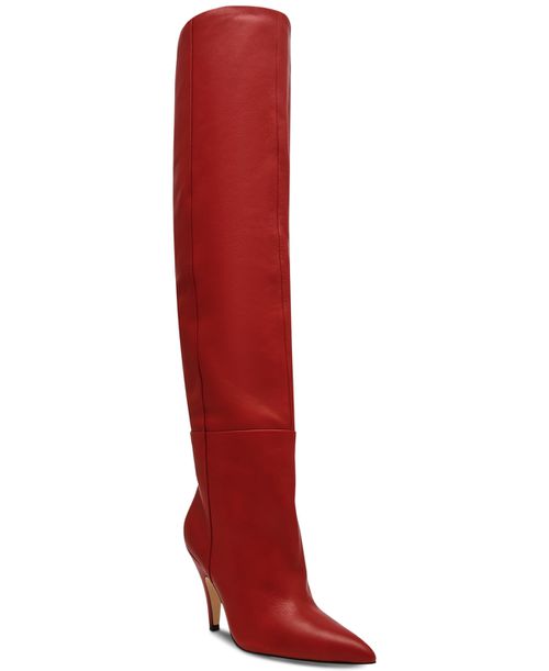 Women's Bellamie Tall Slouch Dress Boots - Red Leather