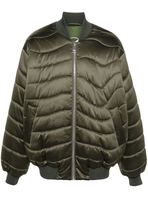 Wave chain padded jacket - Green