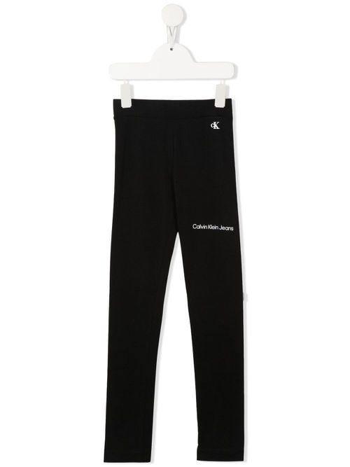 Logo-print leggings - Black