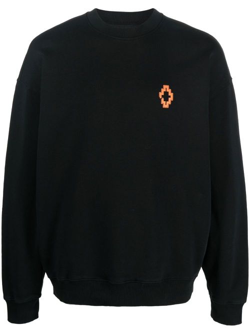 Fringed-detailing crew neck sweatshirt - Black