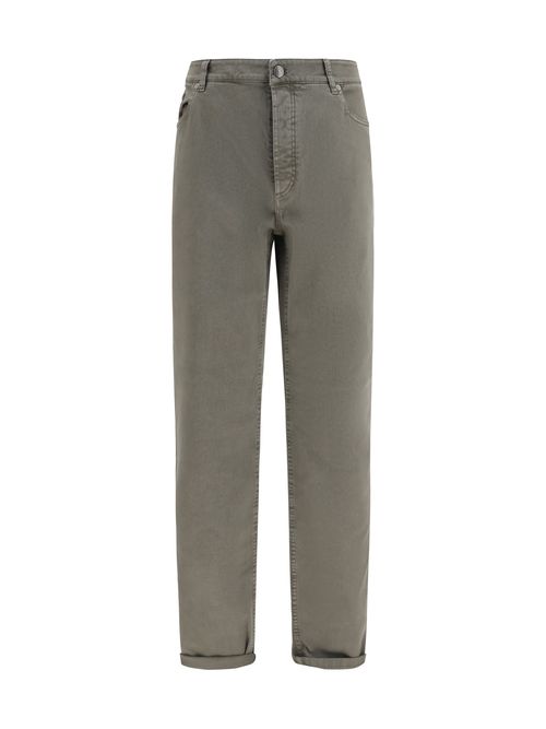 Turn-Up Hem Jeans — Gray