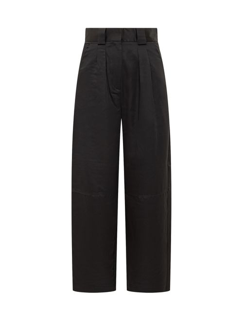 Black Relaxed Pleated Pants
