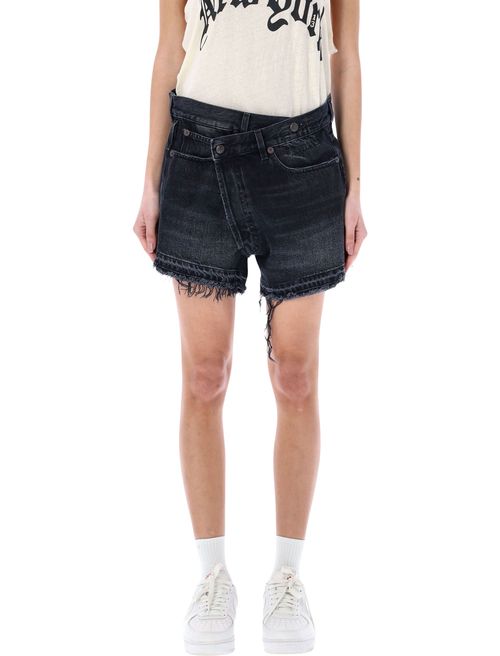 Rebellious Distressed Mini Shorts - Size 27