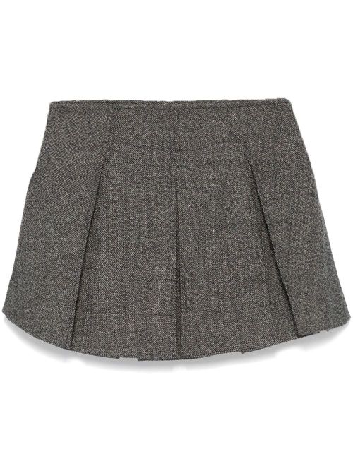 Pleated mini skirt - Black