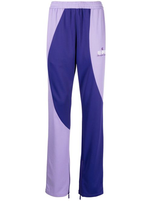 Colourblock track pants - Purple