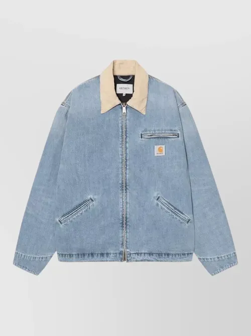 Carhartt Wip - short jacket contrast collar side pocket