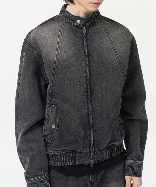 Vintage snap denim blouson jacket