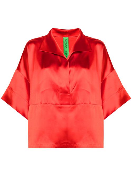 The Kipos Claudia Solid blouse - Red
