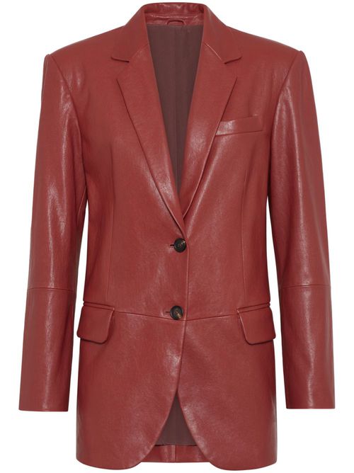Leather blazer - Orange