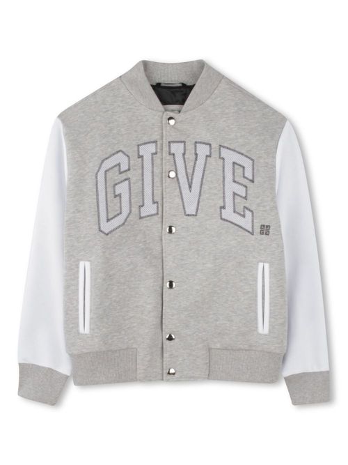 Logo-print bomber jacket - Grey