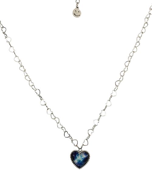 sk8errock 남성 Aurora Love Heart Chain Surgical Steel Necklace 