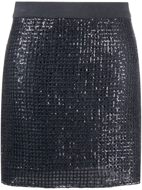 Sequin-embellished miniskirt - Grey