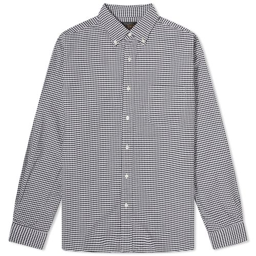 Men's Button Down Gingham Oxford Shirt in Black