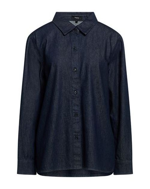 Woman Denim shirt Blue Size L Cotton