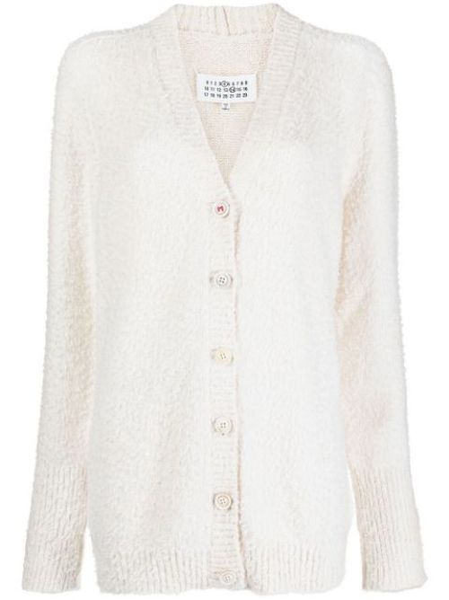 V-neck knitted cardigan