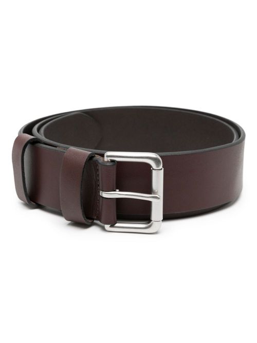Roller logo-debossed leather belt - Black