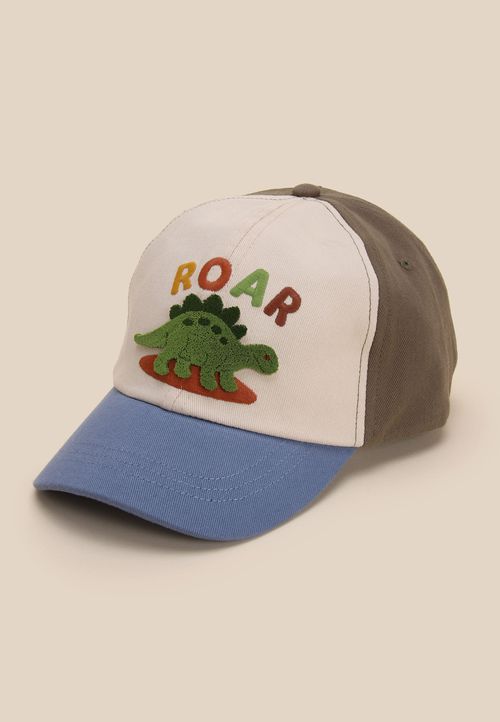 Younger Boys Colour Block Dinosaur Baseball Cap