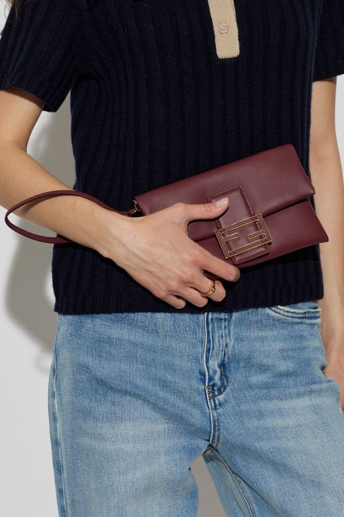 ‘Mamma Baguette’ Clutch, Women's, Burgundy