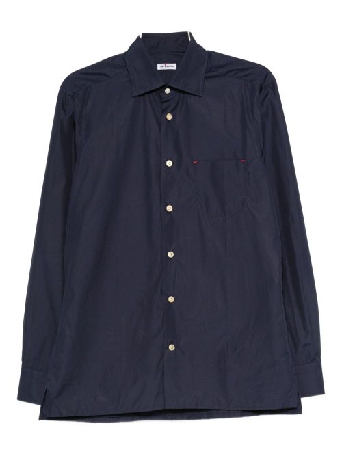 Button-fastening pocket shirt - Blue