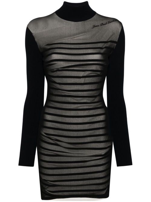 Striped mini dress - Blue
