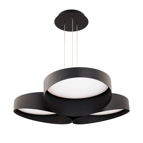 Black LED Pendant from the Triolet Collection