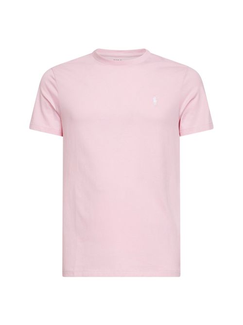 Pony-Embroidered Cotton Jersey T-Shirt — Pink