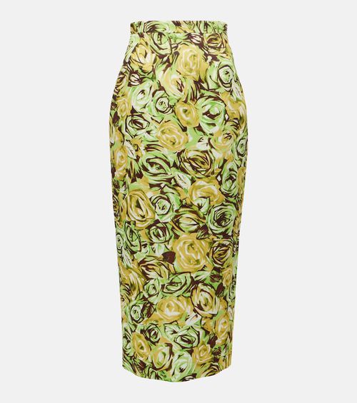 Lorelei floral twill pencil skirt