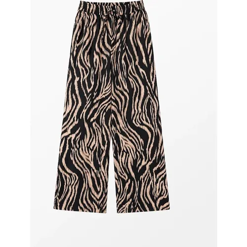 RO&ZO Women's Zebra Print Trousers - Multi