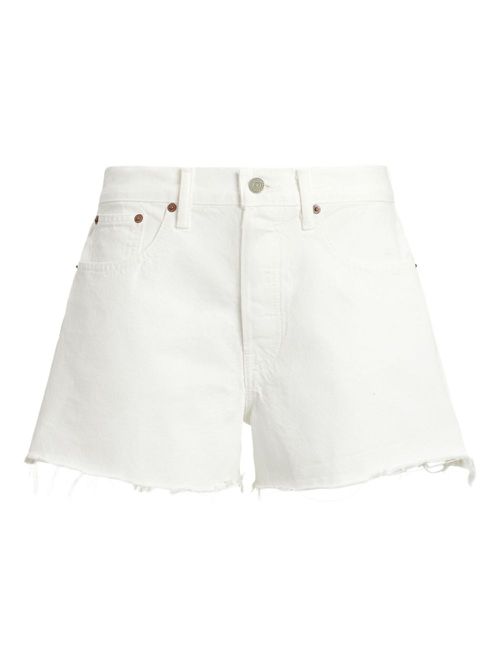 Polo Ralph Lauren frayed denim shorts - White