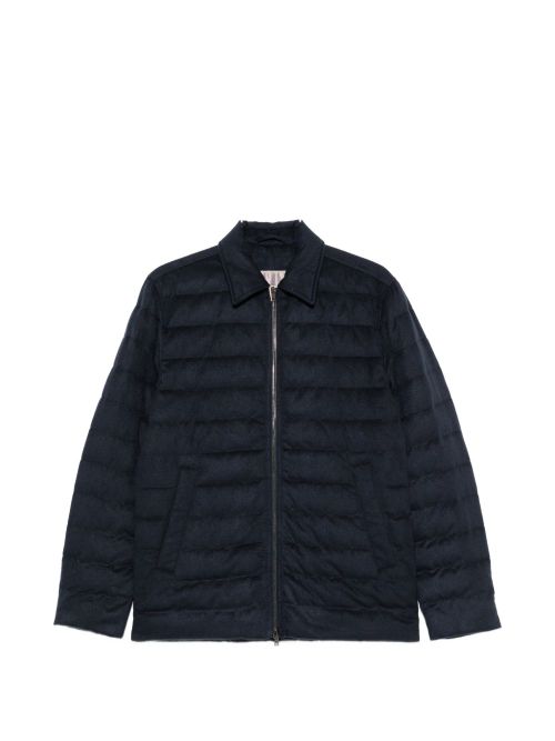Horizontal Quilted Jacket — Navy