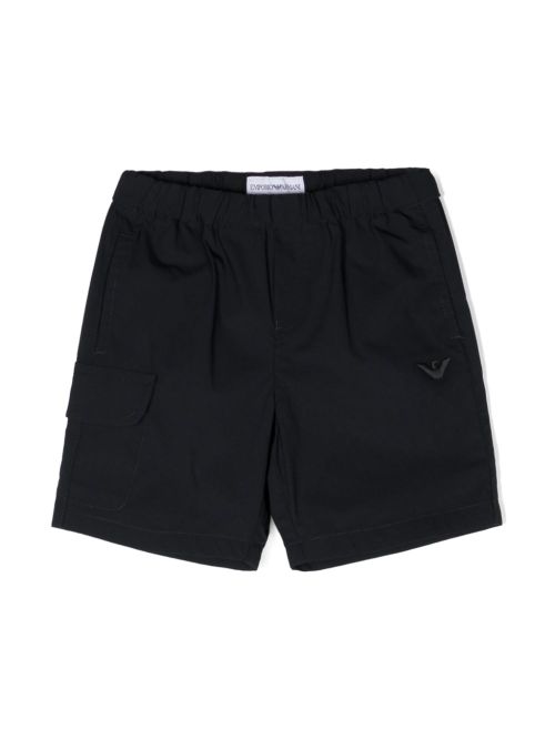 Mid-rise cargo shorts - Blue
