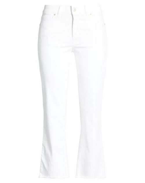 Woman Jeans White Size 4 Cotton, Elastomultiester, Elastane