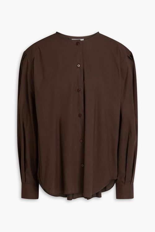 Malta cotton-poplin shirt - Brown - S