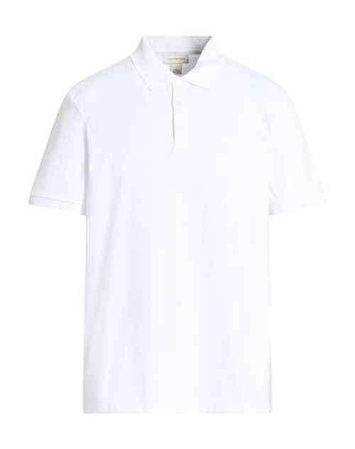 Man Polo shirt White Size L Cotton, Polyester