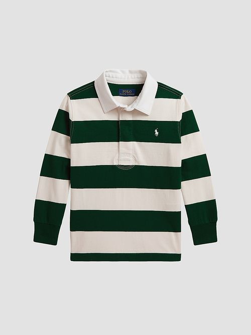 Little Boy's & Boy's The Iconic Rugby Shirt - Hunter Green Nevis