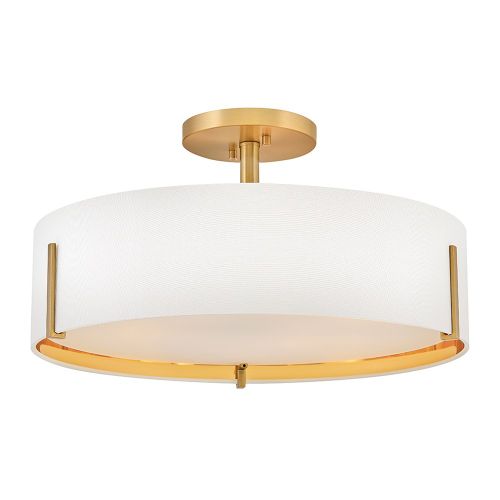 Lacquered Brass LED Semi-Flush Mount from the Halle Collection